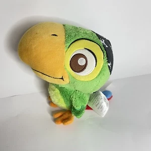 Disney Jake Neverland Pirates Skully Parrot 6" Plush Stuffed Animal Toy Bandana - Picture 1 of 11