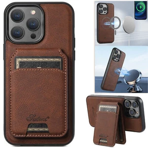 Bracket Phone Leather Case for iPhone16 15 14 13 For Samsung S20 S22 S23 S24 S25 - Picture 1 of 14