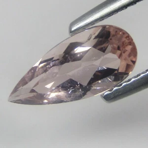 1.38Cts Glorious Natural Peach Color Morganite Pear Shape Loose Gem - Picture 1 of 4