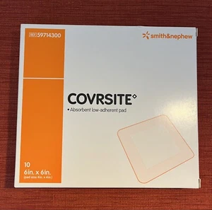 New Smith & Nephew Covrsite Low Adherent  Pad 6" x 6" (pad sz 4” x 4”) 10 Pcs - Picture 1 of 4