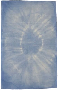 Abstract Tie-Dye Design Blue 5X8 Hand-Tufted Modern Wool Rug Kids Room Carpet - Picture 1 of 13