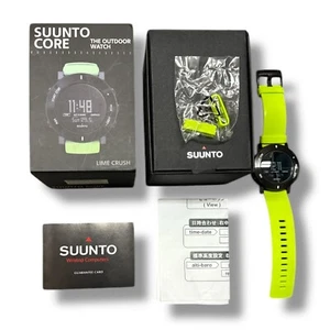 SUUNTO Core Lime Crush The Outdoor Watch SS020693000 Digital Quartz Used JP - Picture 1 of 5