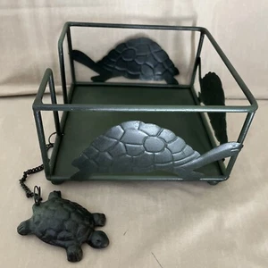 ❤️VTG FORESIDE TURTLE NAPKIN HOLDER WITH ATTACHED WEIGHTED TURTLE. REFURBISHED - Picture 1 of 6