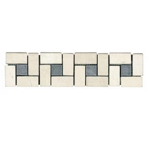 3" x 12" Marble Mosaic Border 3 in Pack Mesh Mounted Decorative Mirror Edge Deco - Picture 1 of 2