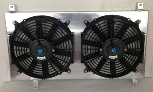 Aluminum Shroud+Fans Fit For 94-97 Honda Accord/97-01 Prelude/97-99 CL 2.2L L4 - Foto 1 di 1