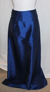 NEW Zum Zum Iridescent Long Dark Blue Satin Occasion Party Skirt sz 5 - Picture 1 of 3