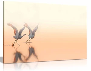 Impresión de cuadros de danza de grúa, cuadros de arte de pared enmarcados para decoración del hogar  - Imagen 1 de 10