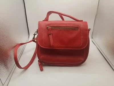 Vintage Buxton Leather Red Small Crossbody Bag Multi Pocket  - Image 1 of 4