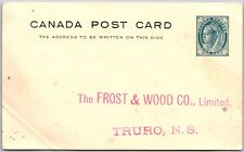 Postcard Canada Postal Stationery The Frost & Wood Co. LTD Truro Nova Scotia