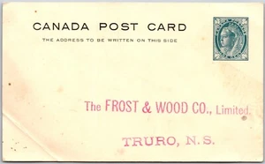 Postcard Canada Postal Stationery The Frost & Wood Co. LTD Truro Nova Scotia - Imagen 1 de 2