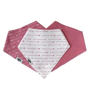 3 Pack Bandana Bibs Pink For Drooling Teething Eating, Soft & Absorbent - Picture 1 of 1
