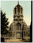 Angleterre. Oxford. Tom Tower. Vintage photochrom by P.Z, Photochrom Zurich ph