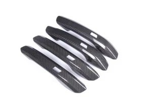 Cubierta de manija de puerta de fibra de carbono real para Audi A4 A5 S5 B9 2016-17 con orificio sensor - Imagen 1 de 6