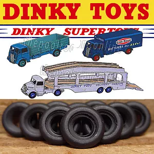 DINKY TOYS TYRES - 19mm Diameter, Black Smooth, For Guy, Pullmore Etc X 20 TYRES - Picture 1 of 1