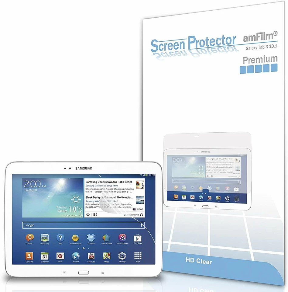 Premium HD Clear Screen Protector for Samsung Galaxy Tab 3 10.1 (2PC) - Image 1 of 4