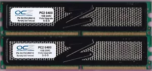 2GB 2x1GB OCZ OCZ2VU8001G DDR2-800 PC2-6400 Performance Ram Memory Kit Gamer - Picture 1 of 2