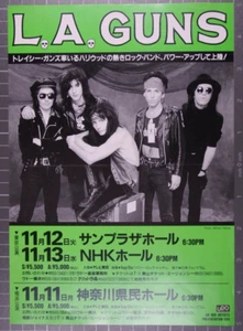 LA Guns Flyer Vintage Original Japan Hollywood Vampires Tour 1991 - Picture 1 of 12