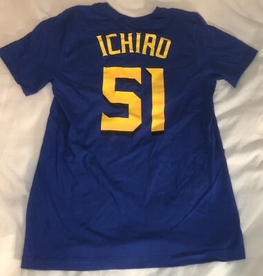 ICHIRO SUZUKI Nike MLB Seattle Mariners #51 Camiseta Azul Para Hombre Talla S Nueva Foto 1 de 4