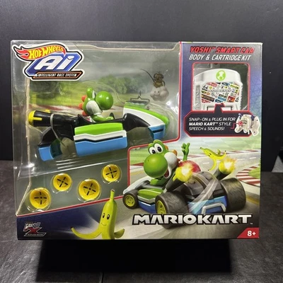 Hot Wheels Ai Mario Kart Yoshi Smart Car Body & Cartridge Kit - New. - Image 1 of 4