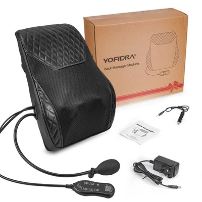 YOFIDRA Back Neck Massager Shiatsu Massage Pillow with Heat Electric Massager Home&Car