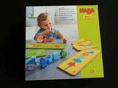 HABA 304653 - Fädelspiel Raupe, Lernspiel, Motorikspielzeug   4010168242859 - Bild 1 von 4