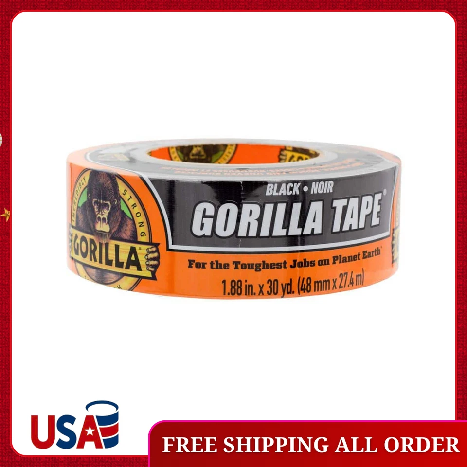 Gorilla 1.88 In. Yd. Heavy-Duty Duct Tape Black 105629 Gorilla 105629