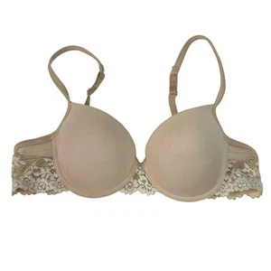 Sujetador con aros acolchado push up de encaje pequeño Wacoal Embrace 75891 beige nude 32A - Imagen 1 de 6