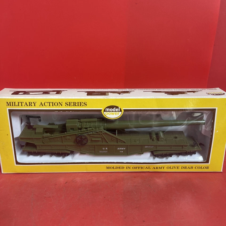 HO Model Power Military Action Series #9163 U.S. Army Big Cannon Car - Image 1 of 4