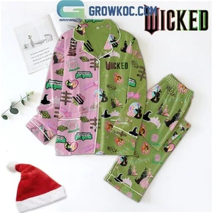 Wicked Just Be Good For Christmas 2024 Polyester Pajamas Set - Picture 1 of 11