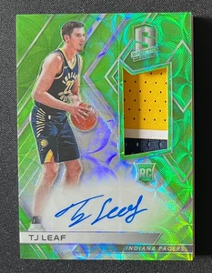 TJ Leaf /49 Neon GREEN  Prizm Rookie PATCH Auto 2017-18 Panini Spectra #132 - Bild 1 von 4