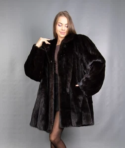 15842 GORGEOUS REAL MINK COAT LUXURY FUR JACKET PELZ BEAUTIFUL LOOK SIZE 3XL - Picture 1 of 16
