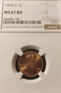1994 D Lincoln Memorial Cent NCG Certified MS67 Red - Picture 1 of 2