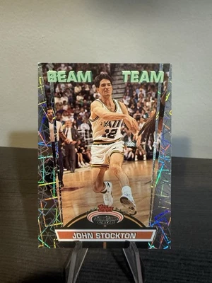 1992-93 Topps Stadium Club - Beam Team John Stockton #11 Utah Jazz Salón de la fama Foto 1 de 2