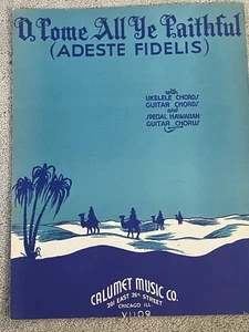 1935 O Come All Ye Fiel (Adeste Fidelis) Partituras NAVIDAD Carol - Imagen 1 de 4