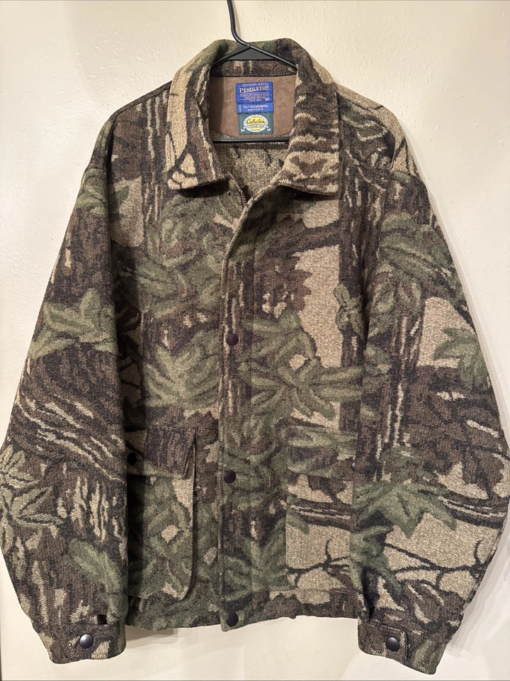 VTG Pendleton x Cabelas Mens  Wool Camo Parka  Jacket Size XL Hunting - Image 1 of 4