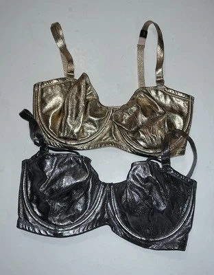 Sujetador Victoria Secret, talla 34DDD, material similar al cuero Foto 1 de 4