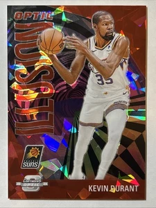 2023-24 Contenders Optic Illusion, Red Cracked Ice Prizm, Kevin Durant /175, #22 - Picture 1 of 2
