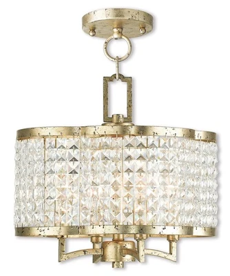 Livex Lighting 50574-28 Grammercy Mini Chandelier Hand Applied Winter Gold - Image 1 of 4