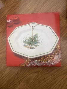 VINTAGE NIKKO 11” Vassoio da portata natalizio con manico a palo - NUOVO IN SCATOLA - Foto 1 di 2