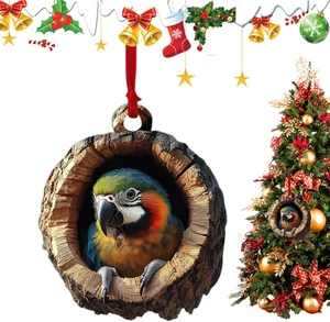 Christmas Animal Ornaments 2D Acrylic Pendant Decoration for Window Garden Door - Picture 1 of 9