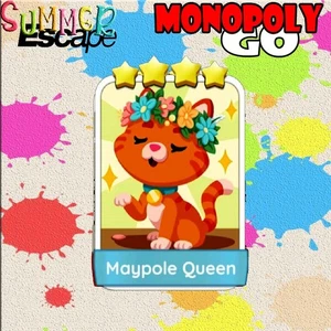 Maypole Queen 4 Stars Sticker - monopoly SUMMER ESCAPE ALBUM go - Picture 1 of 2