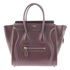Celine | by Phoebe Philo Micro Bi-Bicolor Luggage Handbag Burgundy Gebraucht KLDR-0 - Bild 1 von 10