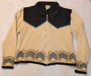 Wrangler DAMEN L/XL ? Chenille Strickjacke Pullover Southwestern Western Reißverschluss weich - Bild 1 von 18