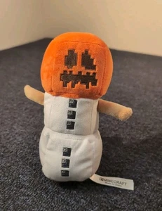 Minecraft Snow Golem 8" Stuffed Plush Toy Pumpkin Jack O Lantern Snowman - Picture 1 of 5