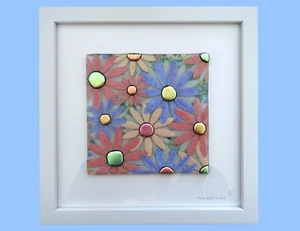 Handgefertigtes Schmelzglasbild "Wiese". - Bild 1 von 6