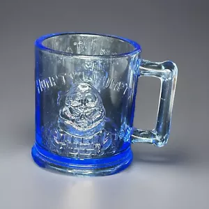 Vintage Blue Humpty Dumpty & Tom Tom the Pipers Son Indiana Glass Coffee Cup - Picture 1 of 5