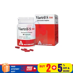 1 x Viartril-S Glucosamin 500 mg, Knie- & Gelenkschmerzergänzung 90 Kapseln - Bild 1 von 6