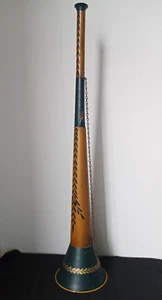 Vintage Antique French Tole Parade horn fire horn Call nice 26.5" unmarked - Picture 1 of 21