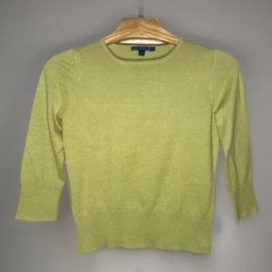 BODEN Girls Sweater Size 12 Starfruit Green 3/4 Sleeves Top Cotton Blend Vintage - Picture 1 of 15