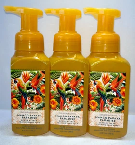 3 Mango Papaya Paradise Gentle Foaming Hand Soap Bath & Body Works 8.75 fl oz - Picture 1 of 1